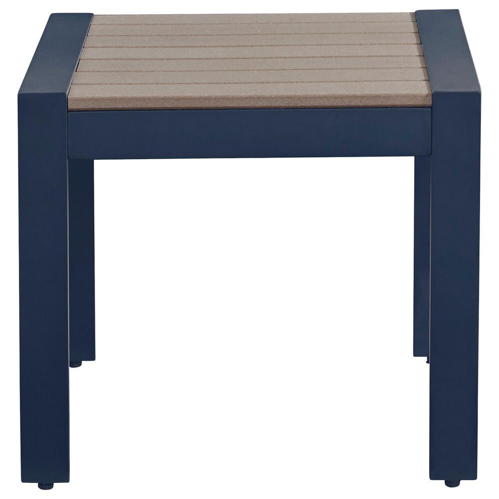 Ashley East Beach Rectangular End Table in Navy Blue and Driftwood, , large