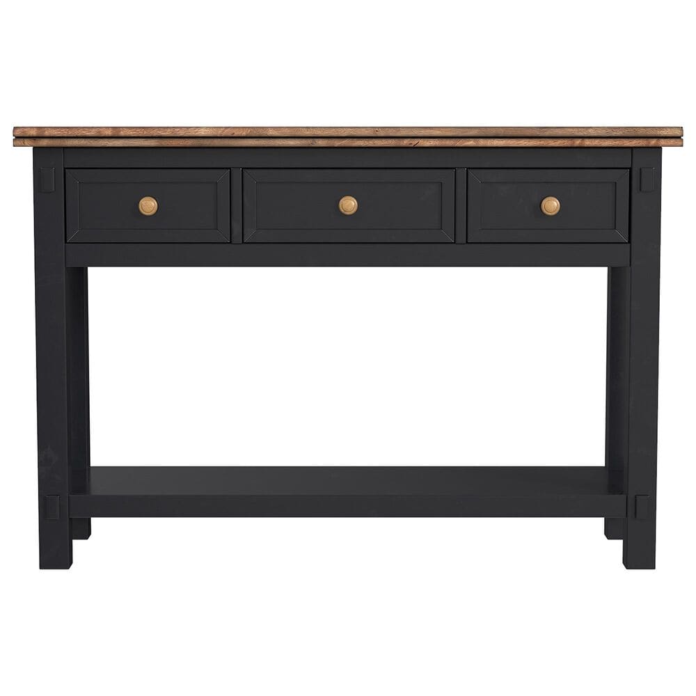 A-America Stormy Ridge Sofa Table in Chickory and Slate Black, , large