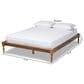 Baxton Studio Romy Queen Platform Bed Frame in Ash Walnut, , large