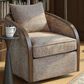 LumiSource Gemma Swivel Accent Chair in Mocha, , large