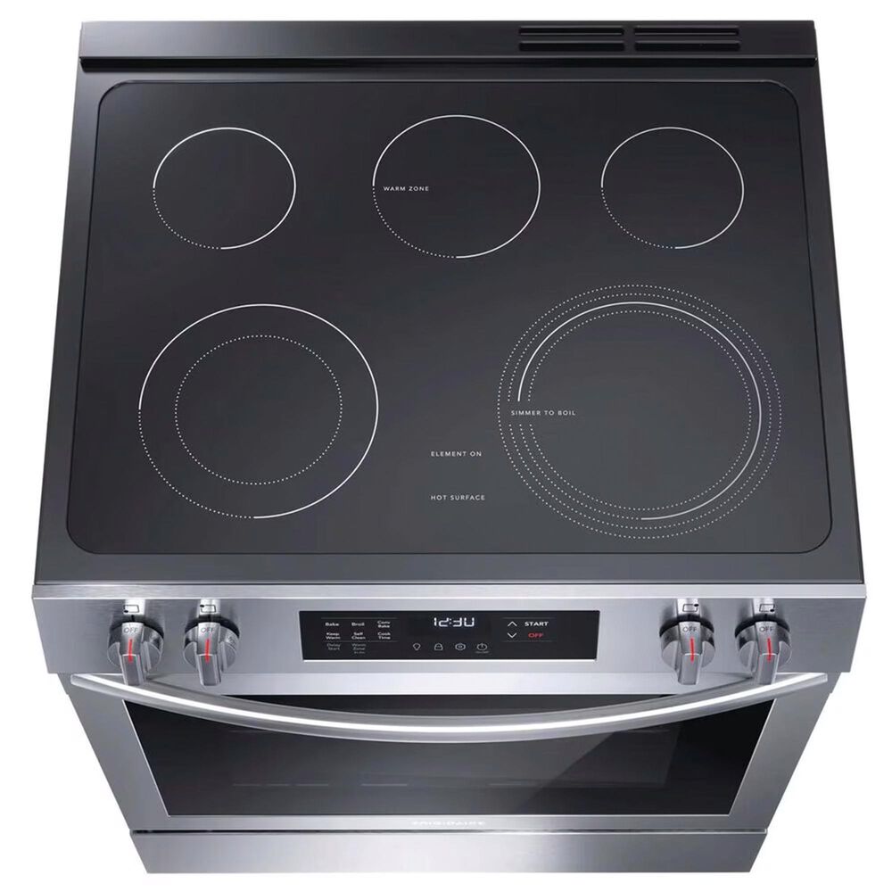 Frigidaire 4 PC Kitchen Package with 22.6 Cu. Ft. Counter-Depth French Door Refrigerator, 30&quot; Front Control Electric Range Ceramic with Top Convection, 1.8 Cu. Ft. OTR Microwave, and 24&quot; Built-In Dishwasher with DishSense and MaxDry, , large