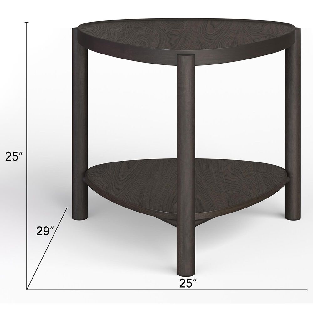 Nicolette Home Hadleigh Accent End Table in Coffee Bean, , large