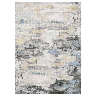 Oriental Weavers Malibu MAL01 7"6" x 10" Ivory and Grey Area Rug, , large