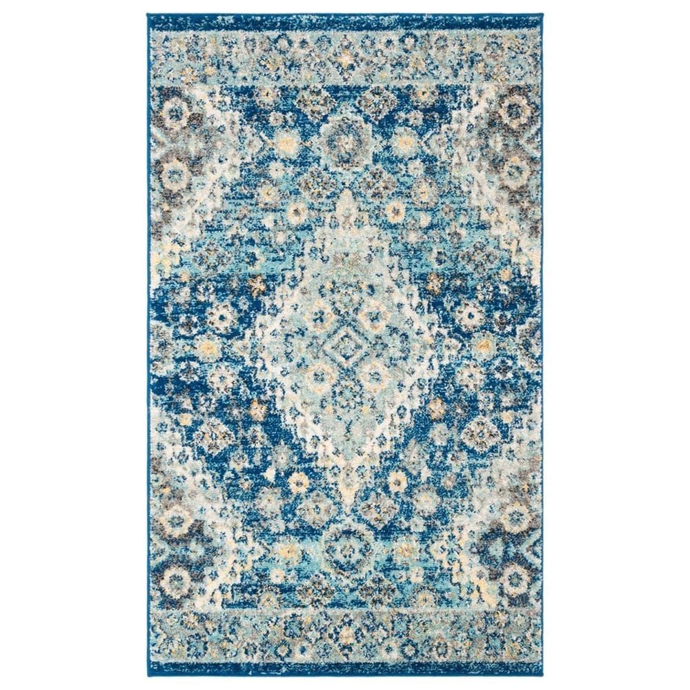 Safavieh Madison MAD616N 3" x 5" Navy and Creme Area Rug, , large
