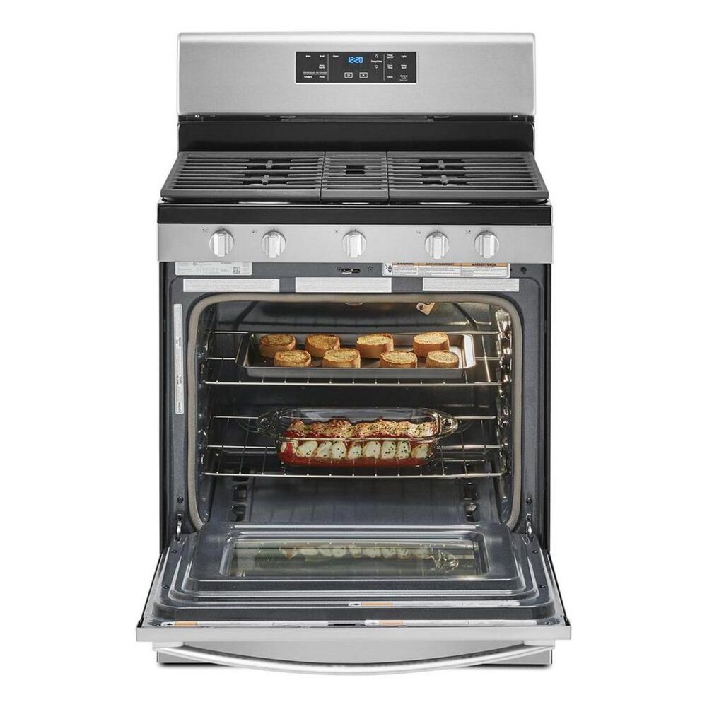 Whirlpool 5.0 Cu. Ft. Gas Range with Center Oval Burner in Fingerprint