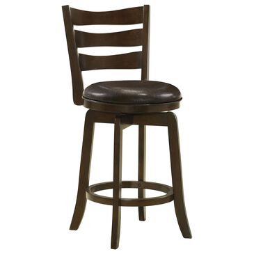 Coaster Murphy Swivel Counter Stool in Dark Cherry, , large
