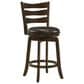 Coaster Murphy Swivel Counter Stool in Dark Cherry, , large
