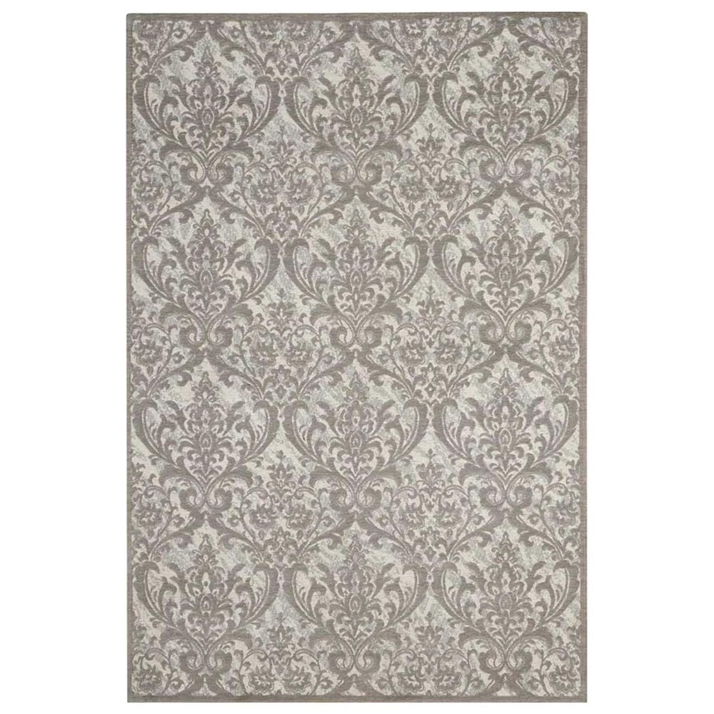 Nourison Damask DAS02 2"3" x 3"9" Ivory and Grey Area Rug, , large