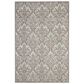 Nourison Damask DAS02 2"3" x 3"9" Ivory and Grey Area Rug, , large