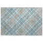 Dalyn Rug Company Soft Essentials Plaid Teal 1"8" x 2"6" Indoor/Outdoor Area Rug, , large