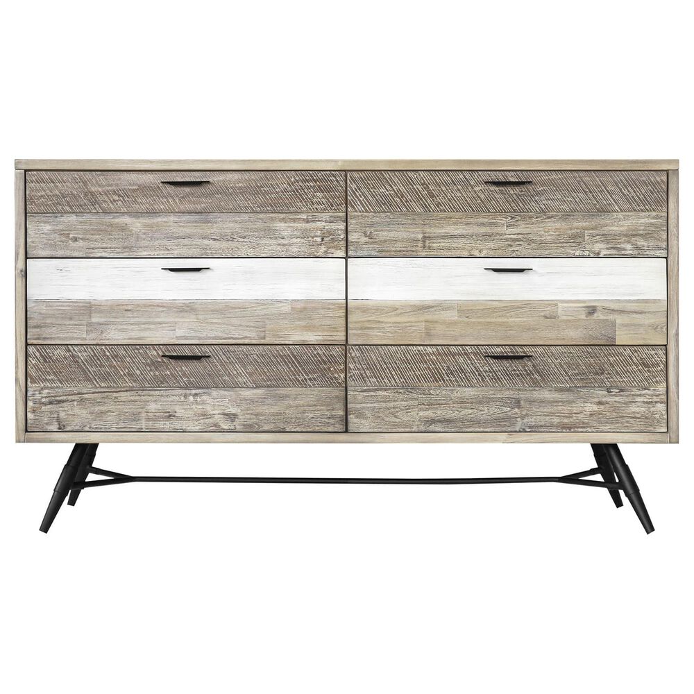Blue River Bridges 6 Drawer Dresser in Natural and Gray, , large