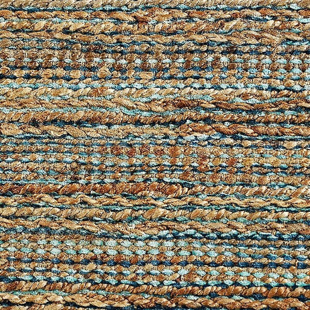 L&amp;R Resources Natural Fiber 2&#39;6&quot; x 7&#39;9&quot; Teal Runner, , large