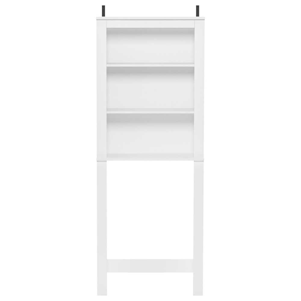 HOMLUX 63" Over the Toilet Storage Cabinet with 3 Open Shelve and Reinforced Leg in White, , large