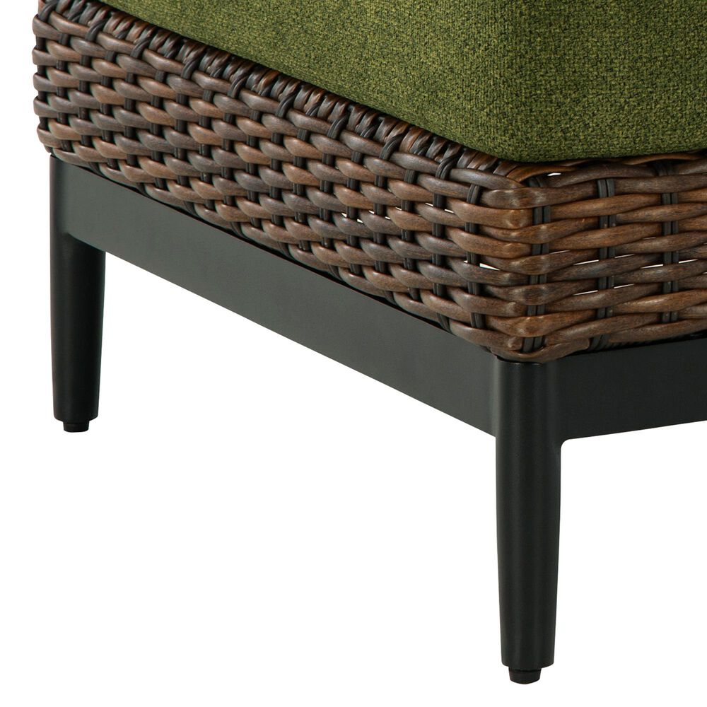 Ashley Horizon Hall Outdoor Ottoman with Cushion in Green, , large