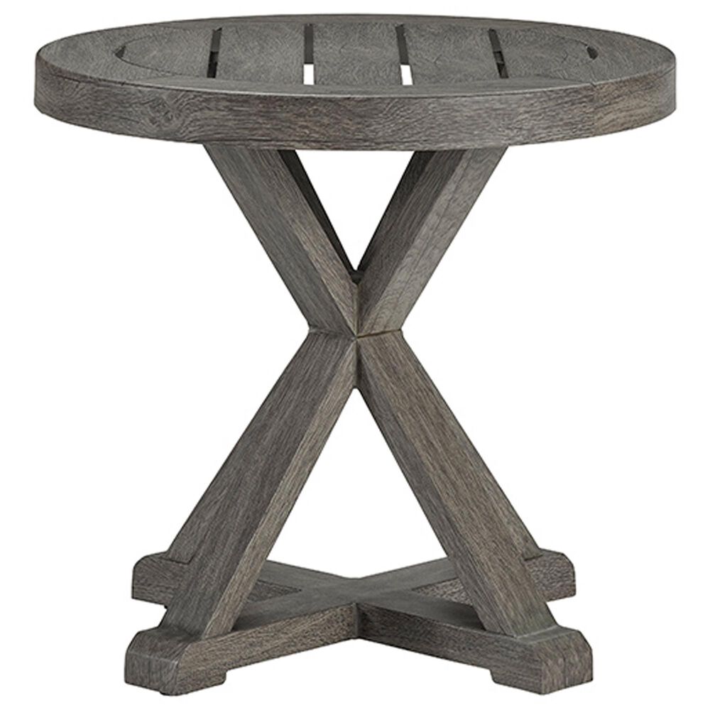 Venture Mystic Harbor Round Accent Table in French Grey, , large