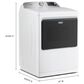 Maytag 5.2 Cu. Ft. Smart Pet Pro Top Load Agitator Washer and 7.4 Cu. Ft. Smart Gas Top Load Dryer Laundry Pair in White, , large