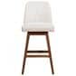 Blue River Amalie Swivel Barstool Stool with Beige Cushion in Brown Oak, , large