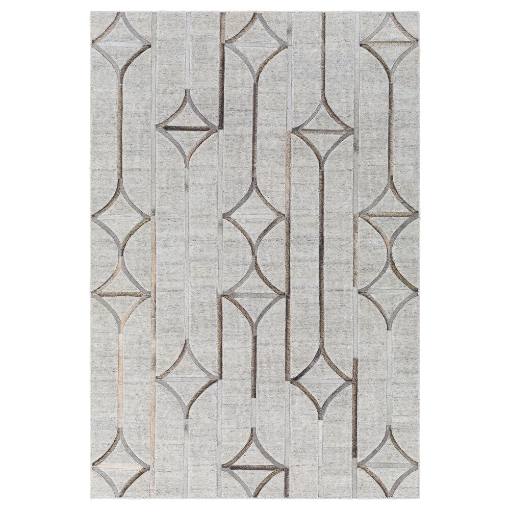 Surya Eloquent 8" x 10" Light Gray, Oatmeal, Medium Brown, Dark Brown and Black Area Rug, , large