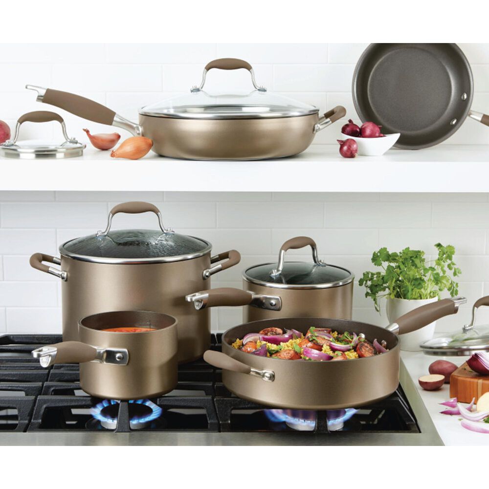 Anolon Advanced Bronze Hard-Anodized Nonstick 10-Piece Cookware Set  Autograph 2