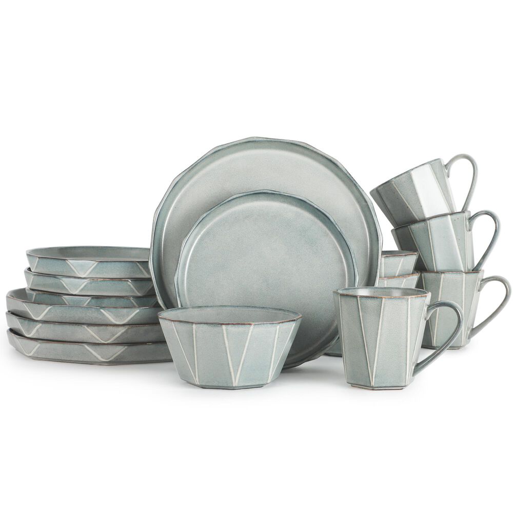 Table 12 16-Piece Stonewashed Dinnerware Set - Service for 4, , large