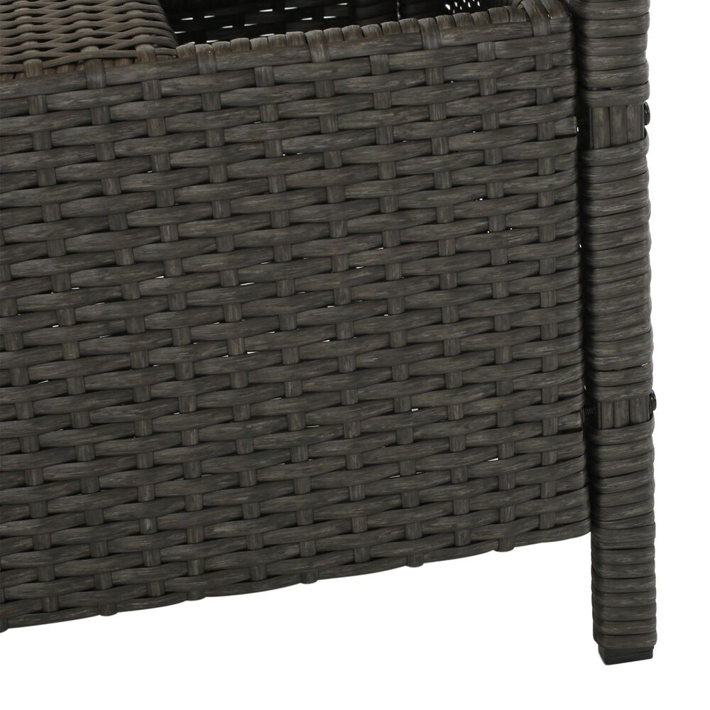 Hearth and Haven Bar Cart with Glass Top in Gray with Ice Tray, , large