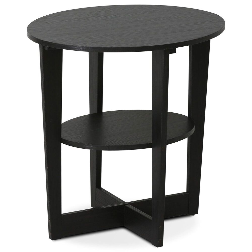 HOMLUX Oval End Table in Walnut, , large