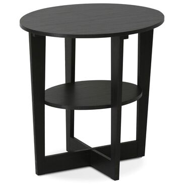 HOMLUX Oval End Table in Walnut, , large