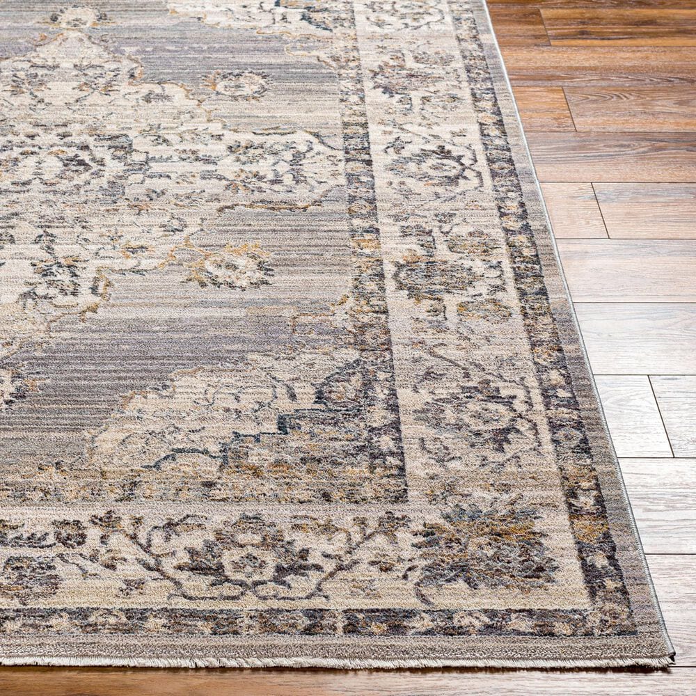 Surya Aida 2&#39;7&quot; x 4&#39;11&quot; Beige, Medium Gray, Tan, Gray, Charcoal and Deep Teal Area Rug, , large