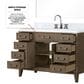 Lexora Home Laurel 48" Single Bathroom Vanity in Grey Oak with White Quartz Top and Rectangular Sink, , large