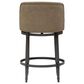 Armen Living Eunice Swivel Counter Height Stool with Mushroom Brown Upholstery in Antique Pewter, , large