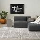 Nourison Luna 7"9" x 9"9" Grey and Silver Area Rug, , large