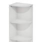 HOMLUX 4-Tier Corner Open Shelf Bookcase in White, , large