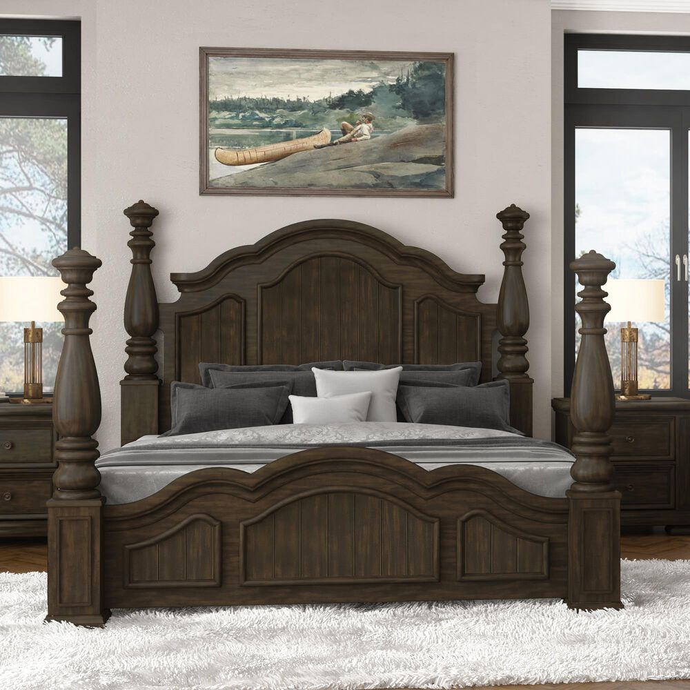 Samuel Lawrence Sequoia Queen Poster Bed in Chocolate Brown, , large