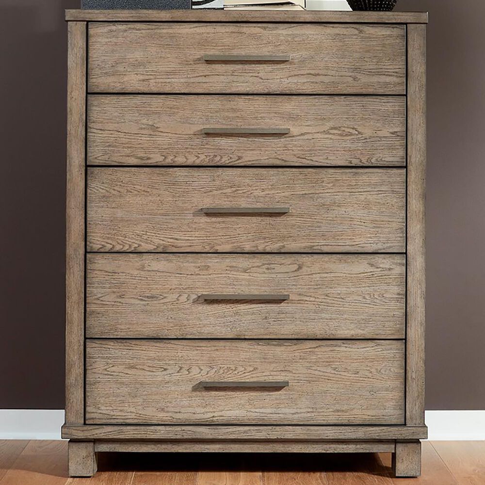 Belle Furnishings Canyon Road 5 Drawer Chest in Burnished Beige, , large