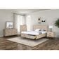 Furniture of America Sandnes King Platform Bed in Light Oak and Bronze, , large