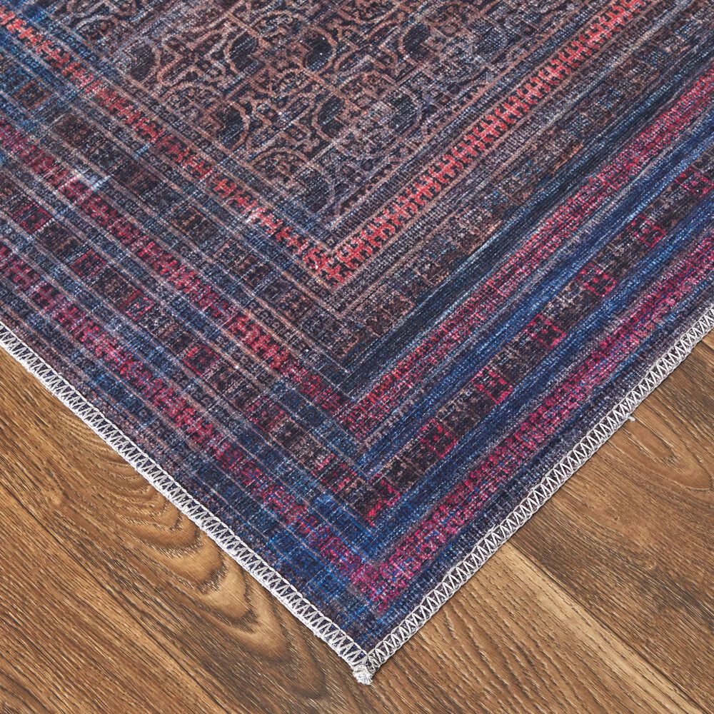 Feizy Voss 2&#39;7&quot; x 8&#39; Charcoal and Multicolor Runner, , large