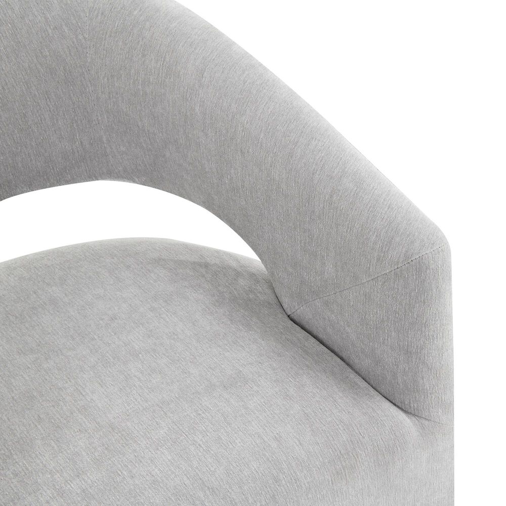 Furniture of America Rivena Modern Arm Chair with Casters in Light Gray, , large