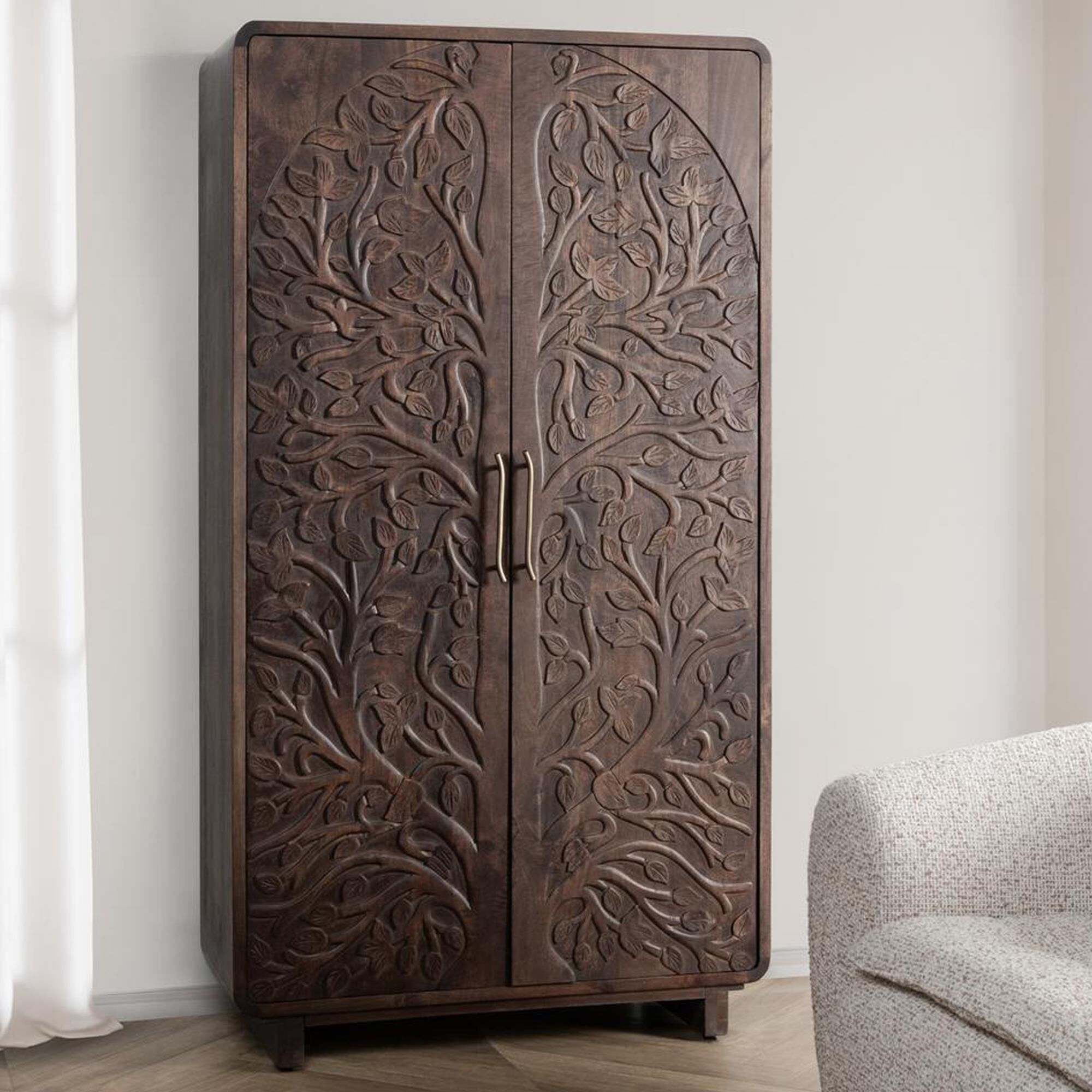Classic Home Albero Tall Cabinet in Kona Brown