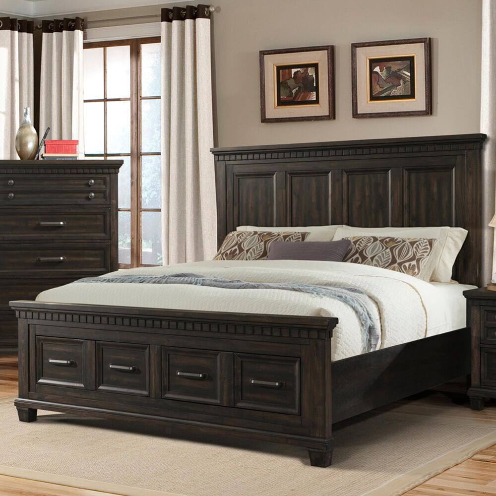 Mayberry Hill Mccoy King Storage Bed in Charcoal, , large