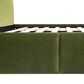 Jennifer Taylor Home Archie Puffy Grounded Queen Upholstered Platform Bed in Olive Green, , large