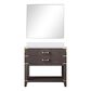 Lexora Home Norwalk 36" Single Bathroom Vanity in Brown Oak with Cultured Marble Top, Rectangular Sink and 34" Mirror, , large