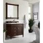 James Martin Vanities Brittany 36" Single Bathroom Vanity in Burnished Mahogany with 3 cm Lime Delight Quartz Top and Rectangular Sink, , large