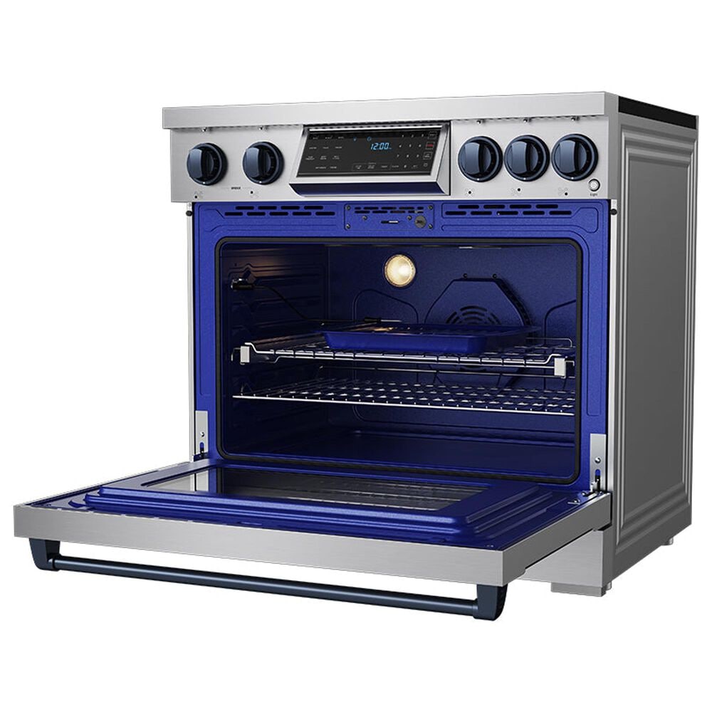 Thor Kitchen Gordon Ramsay 6.0 Cu. Ft. Professional Induction Range with Blue Color Kit Assembly in Stainless Steel, , large