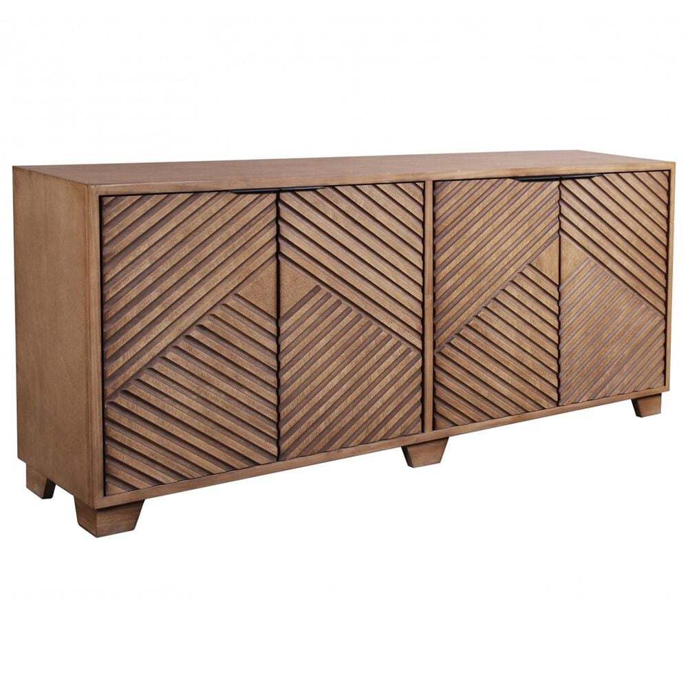 Sunset Bay Pyramid 76" TV Console in Medium Oak, , large