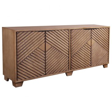 Sunset Bay Pyramid 76" TV Console in Medium Oak, , large