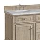 James Martin Vanities Lorelai 60" Double Bathroom Vanity in Whitewashed Oak with 3 cm Eternal Jasmine Pearl Silestone Top, Rectangular Sinks and FreePower Wireless Charger, , large