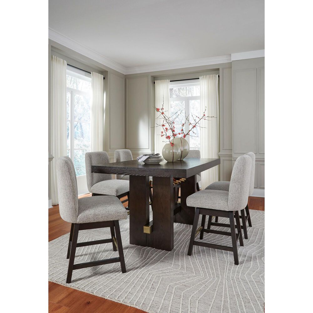 Millenium Burkhaus Rectangular Counter Dining Table in Brown Oak - Table Only, , large