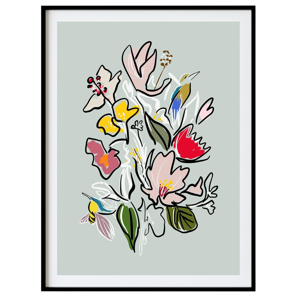 HOMLUX 24" x 18" Floral Bouquet Canvas Art in Multicolor, , large