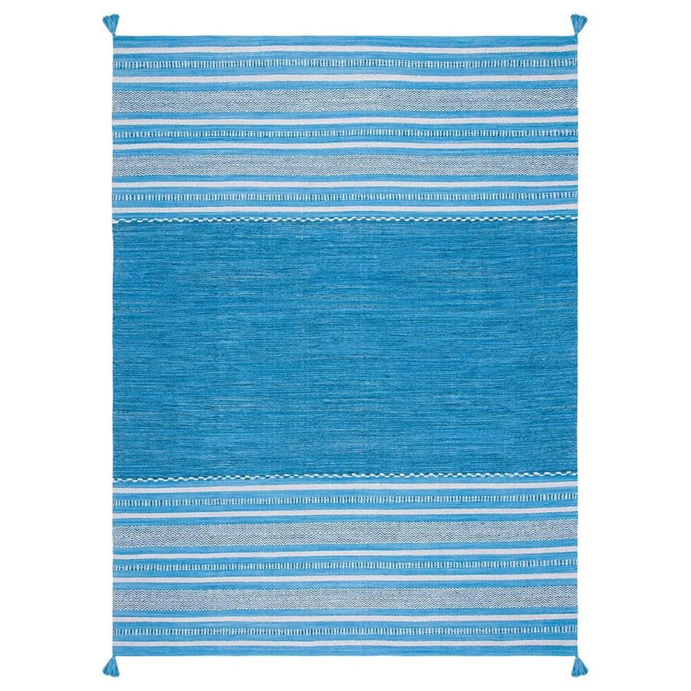 Safavieh Montauk MTK215M 9" x 12" Blue and Grey Area Rug, , large