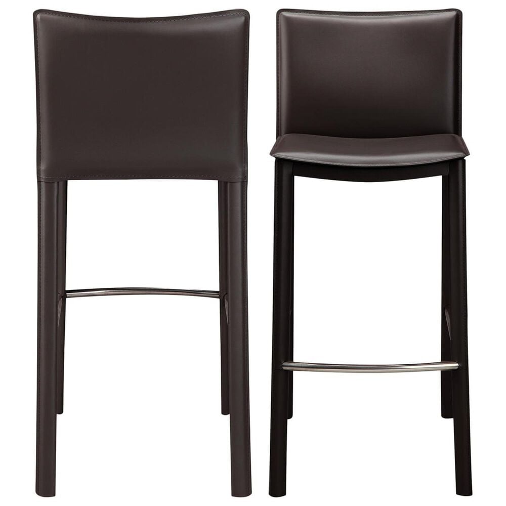 Moe's Home Collection Panca Counter Stool in Dark Brown ...